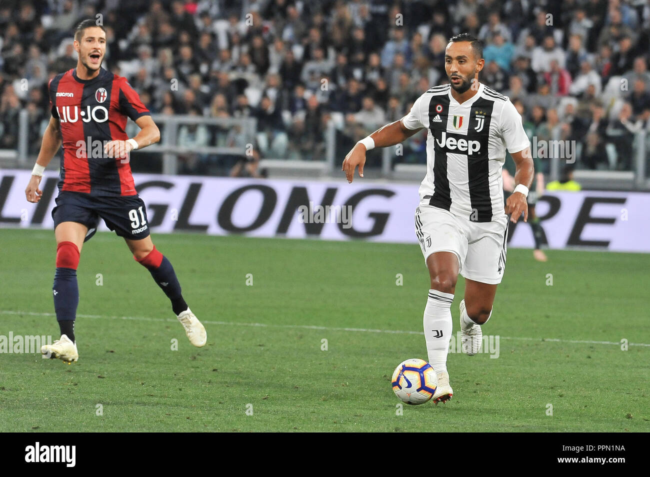 Turin, Italy. 26th September, 2018. Medhi Benatia of Juventus FCduring the Serie A football match between Juventus FC and Bologna FC at Allianz Stadium on 26th September, 2018 in Turin, Italy. Credit: FABIO PETROSINO/Alamy Live News Stock Photo