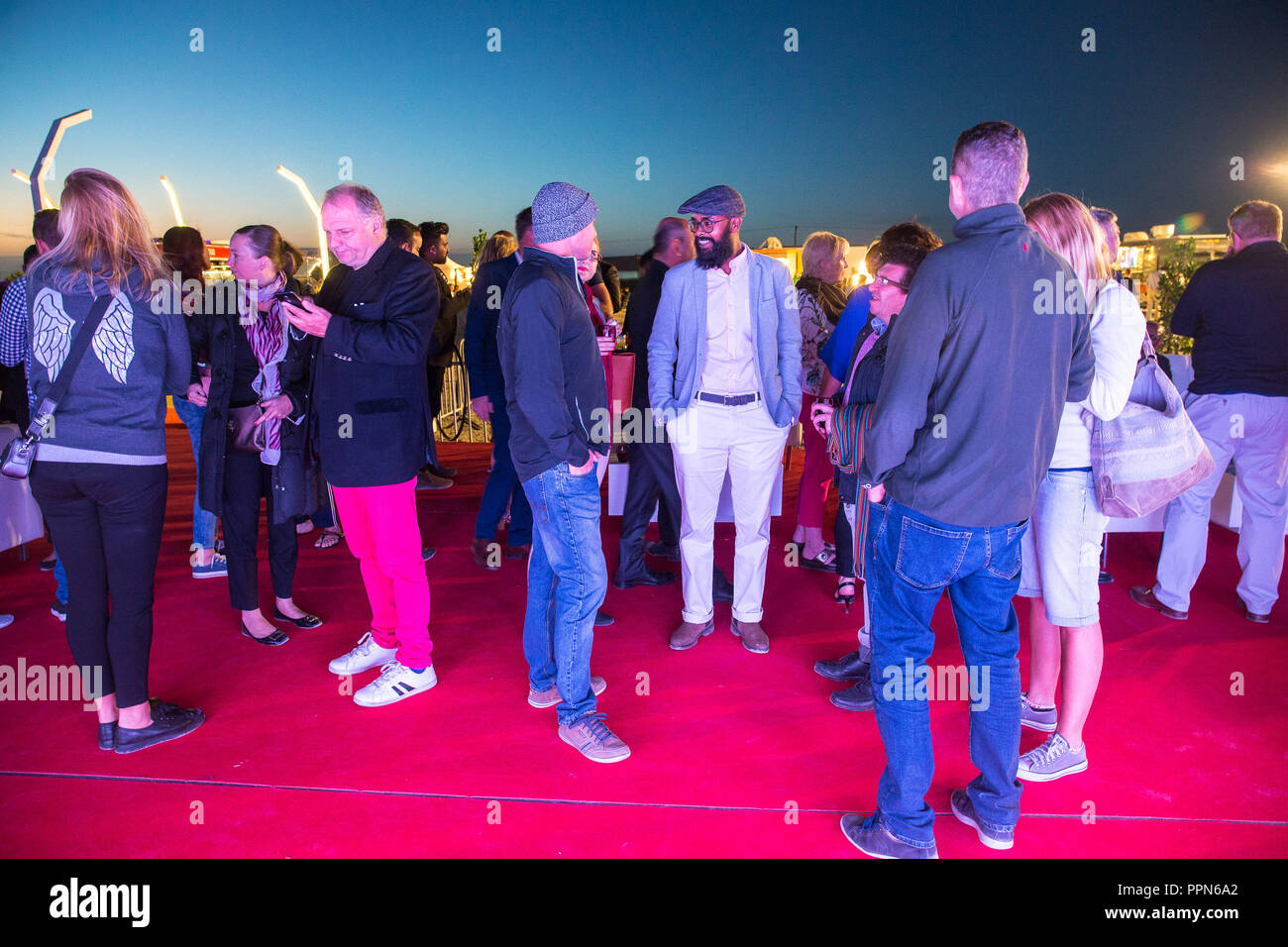 Ras Al Khaimah United Arab Emirates 5th May 2018 Concert Goers Are Waiting At The Vip Area On Jabal Jais Mountain For The Rock Vs Classic Concert To Start The Moscow Symphony