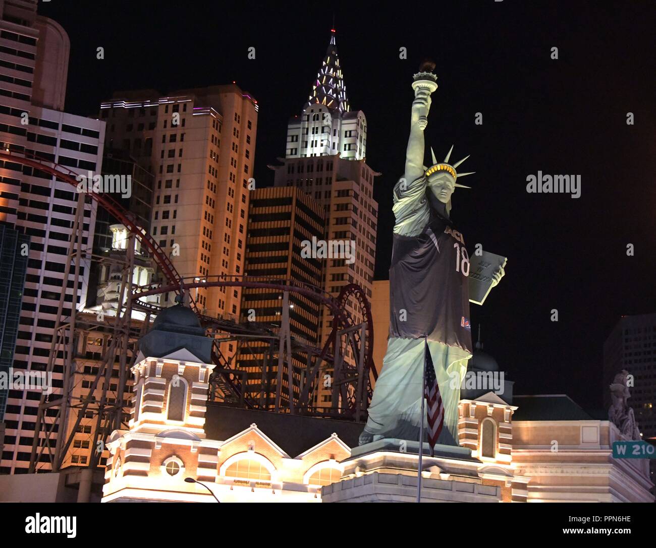 Statue of Liberty on Las Vegas Strip dons Aces jersey — VIDEO, Aces/WNBA, Sports