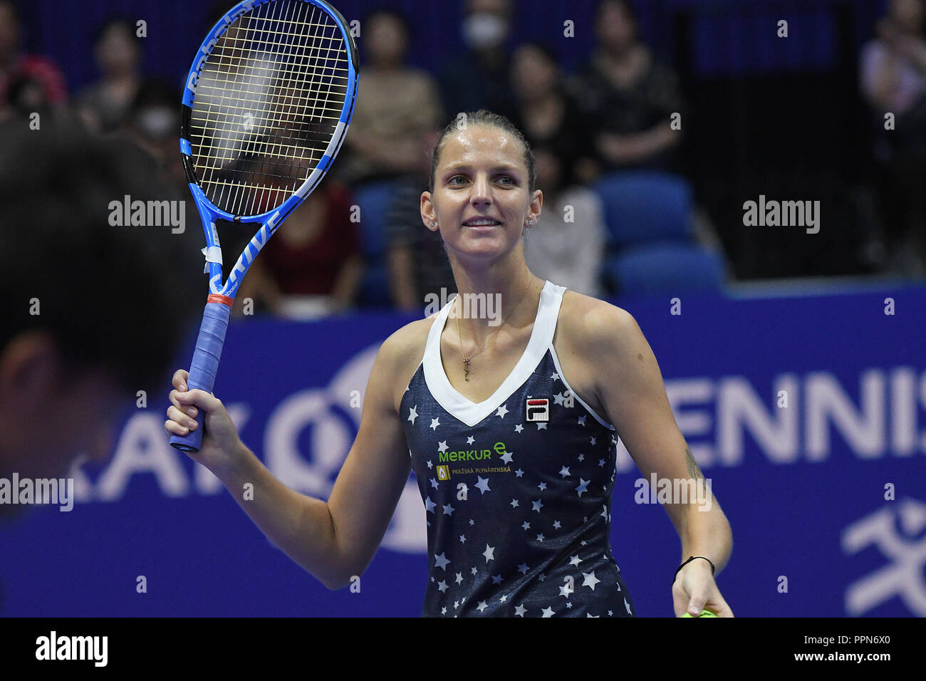 Karolina Pliskova Cze September 23 18 Tennis Toray Pan Pacific Open Tennis Tournament Singles Final At Arena Tachikawa Tachihi In Tokyo Japan Photo By Aflo Stock Photo Alamy