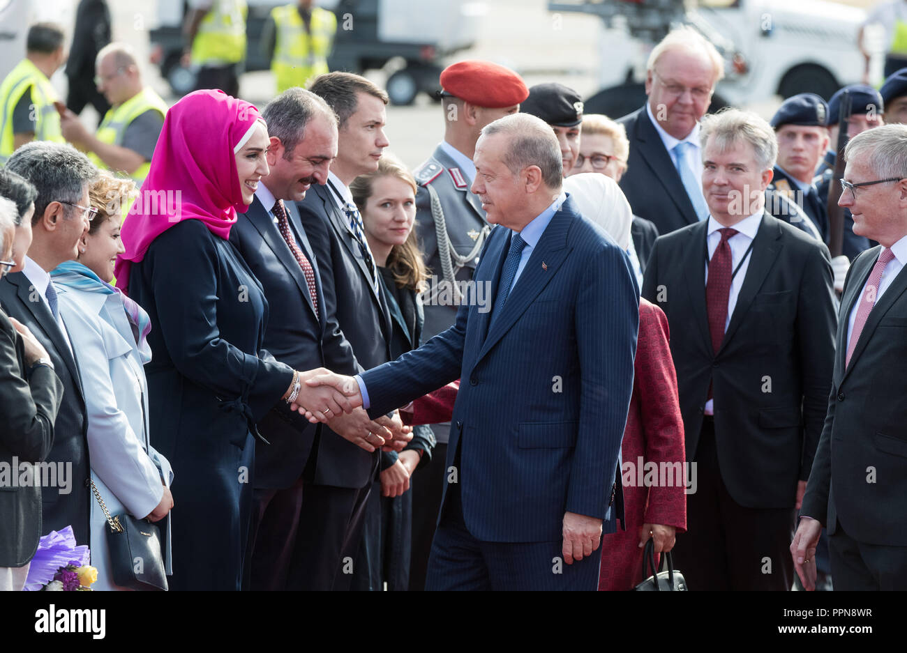 Berlin Germany 27 September 18 Berlin Recep Tayyip Erdogan M President Of Turkey And His Wife