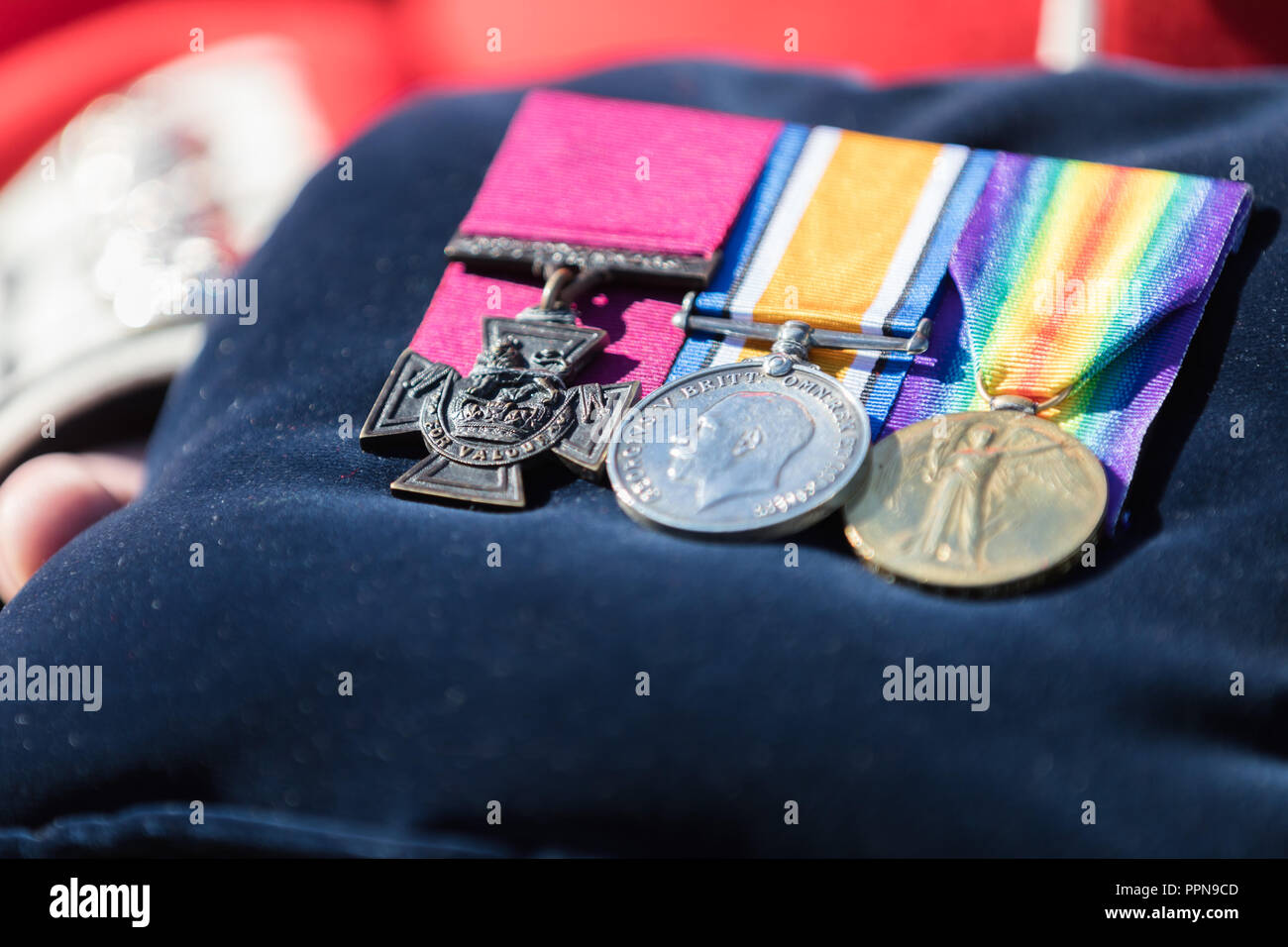 Windsor, UK. 27th Sep, 2018. The 1st Battalion Coldstream Guards commemorate a proud day in