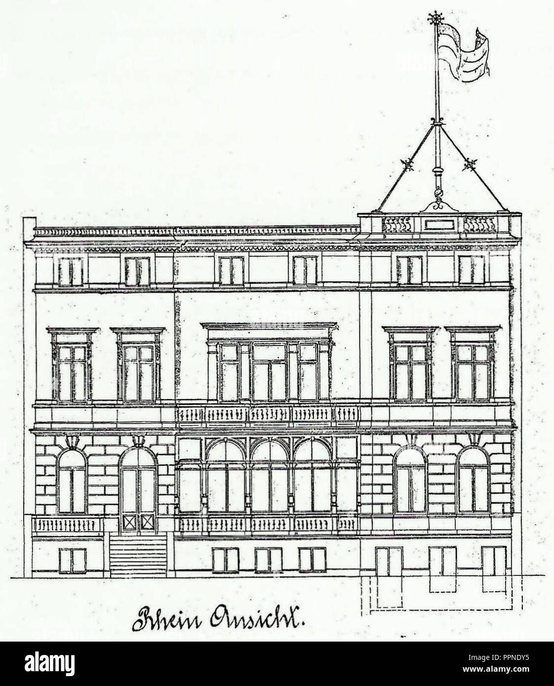 Bonn Adenauerallee 89b Entwurf Penner 1896. Stock Photo