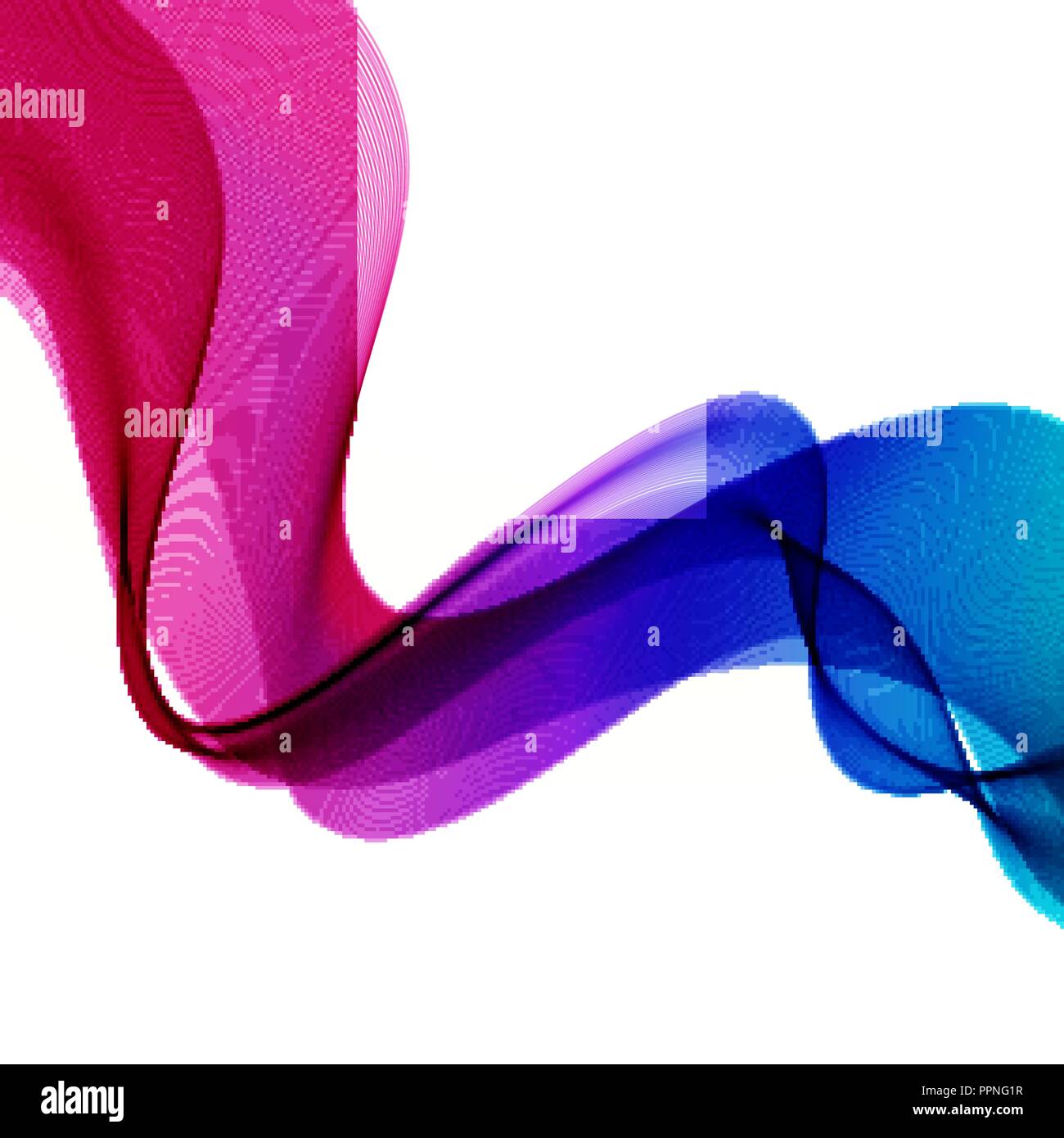 Abstract vector background with blue and pink smooth color wave Stock Vector