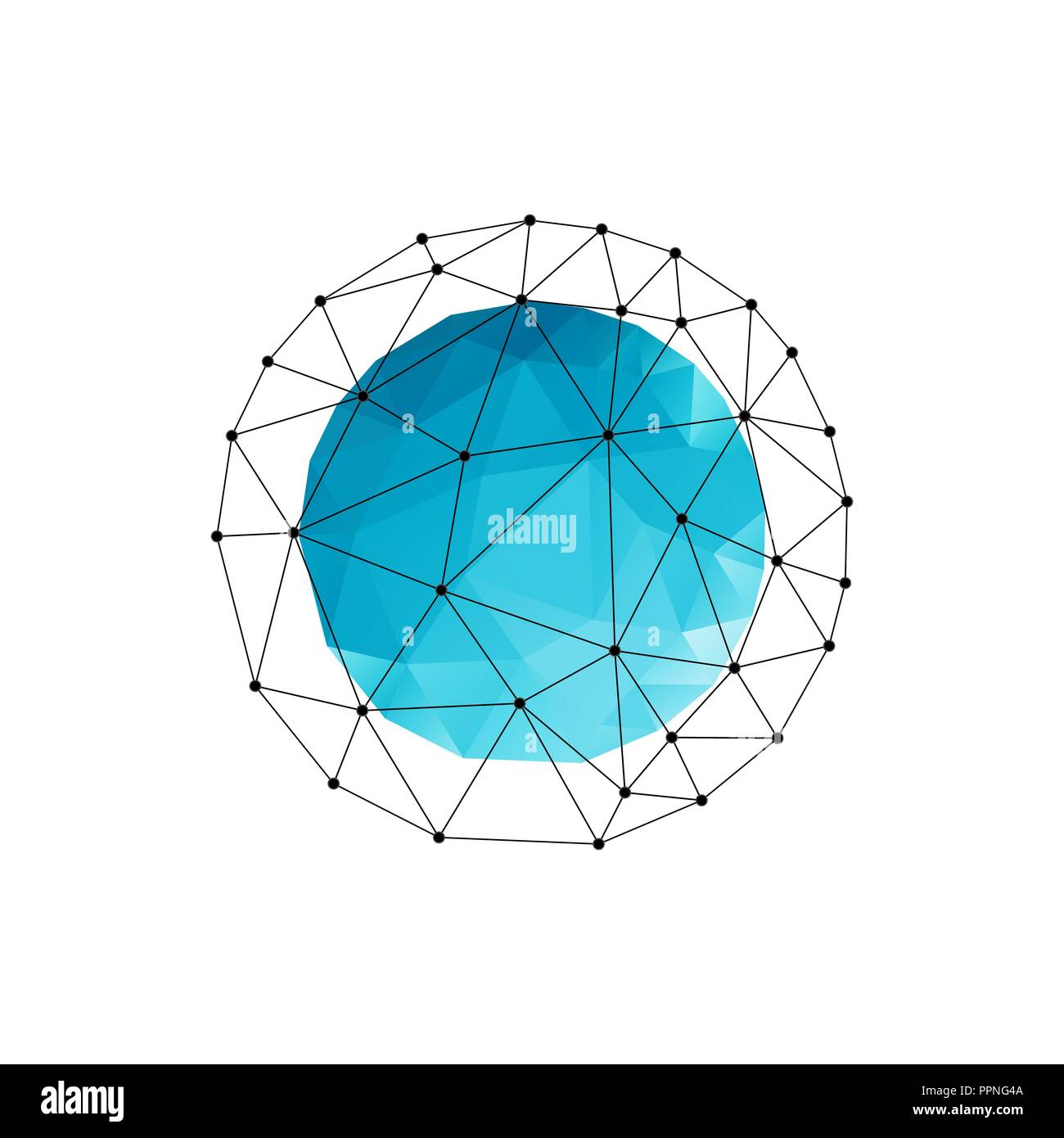 Vector abstract geometric background with blue triangle Stock Vector
