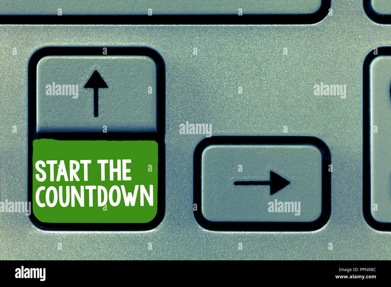 Text sign showing Start The Countdown. Conceptual photo Sequence of