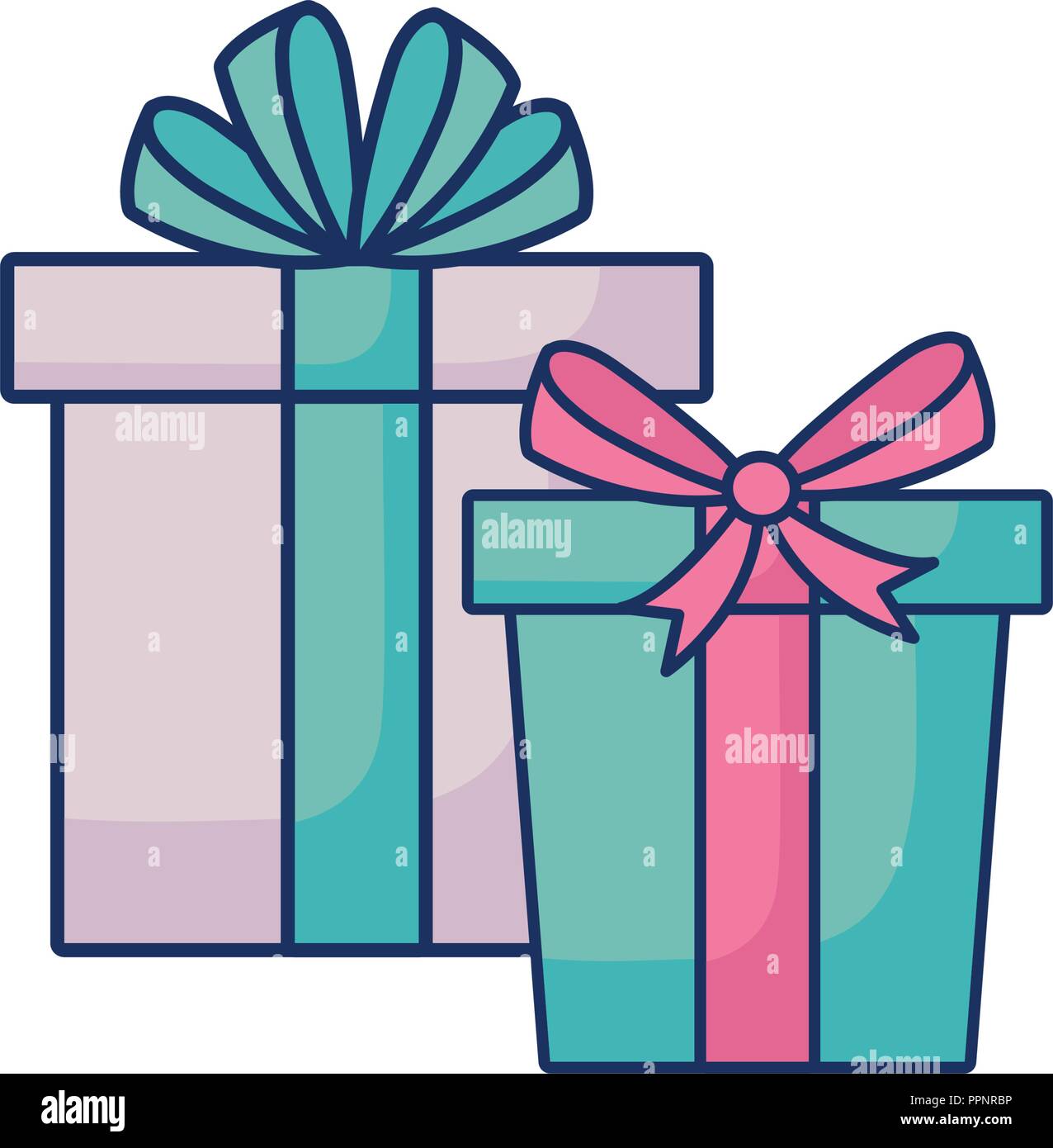 surprise gift boxes birthday decoration vector illustration Stock Vector