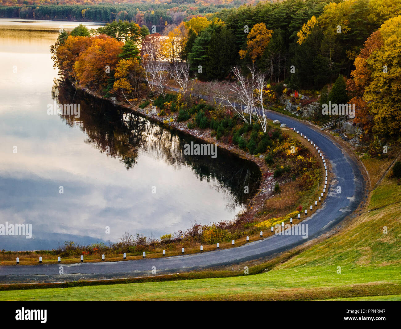Saville Dam Barkhamsted Reservoir Barkhamsted, Connecticut, USA Stock
