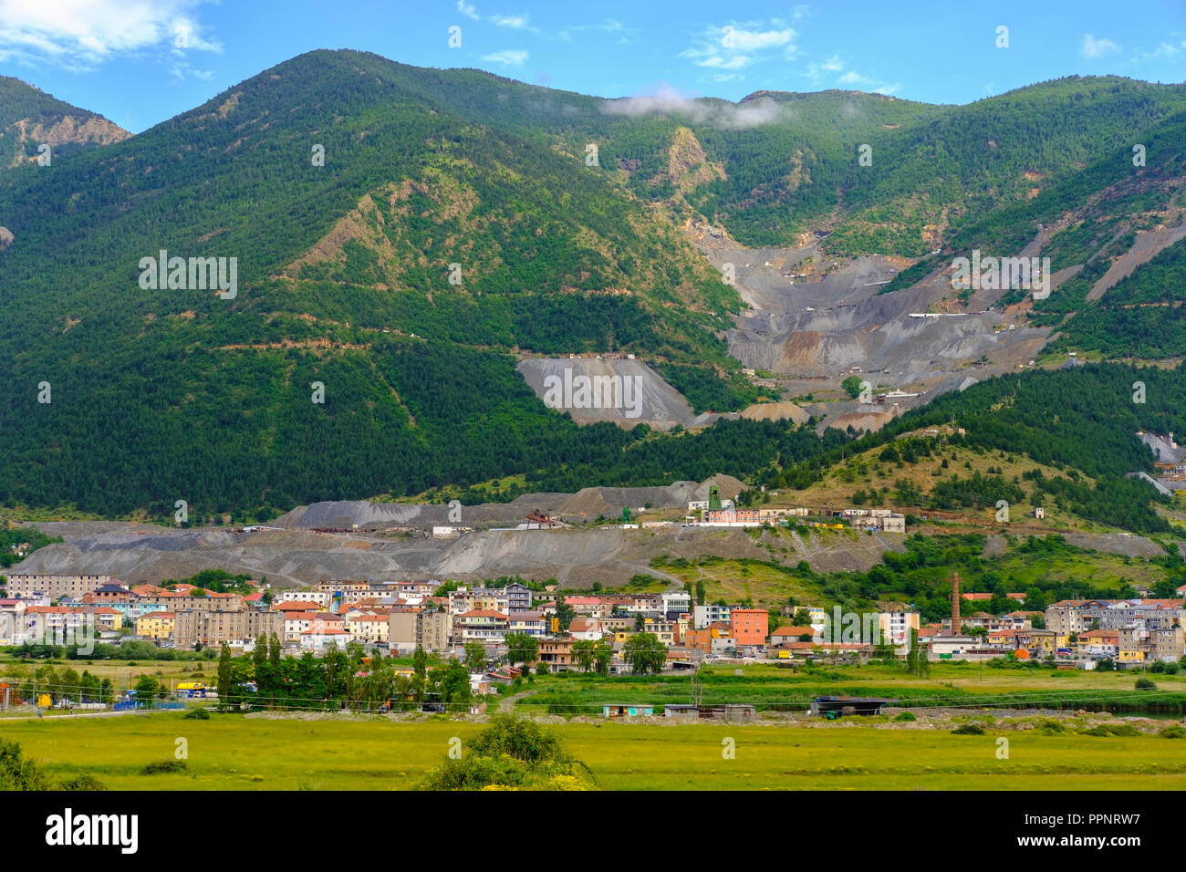 Chrome Mine, Bulqiza, Bulqizë, Qark Dibra, Albania Stock Photo
