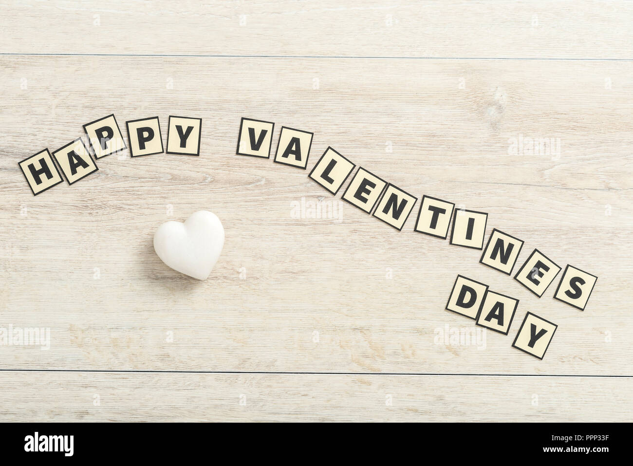 happy valentines day concept spelled out with rectangular letters in valentines letters