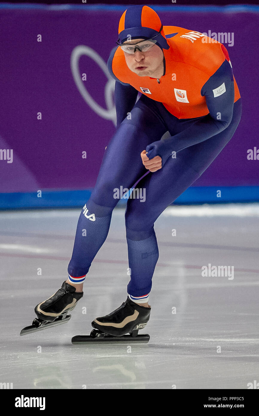 Sven Kramer (NED) competing in the men's  5000m speed skating at the Olympic Winter Games PyeongChang 2018 Stock Photo