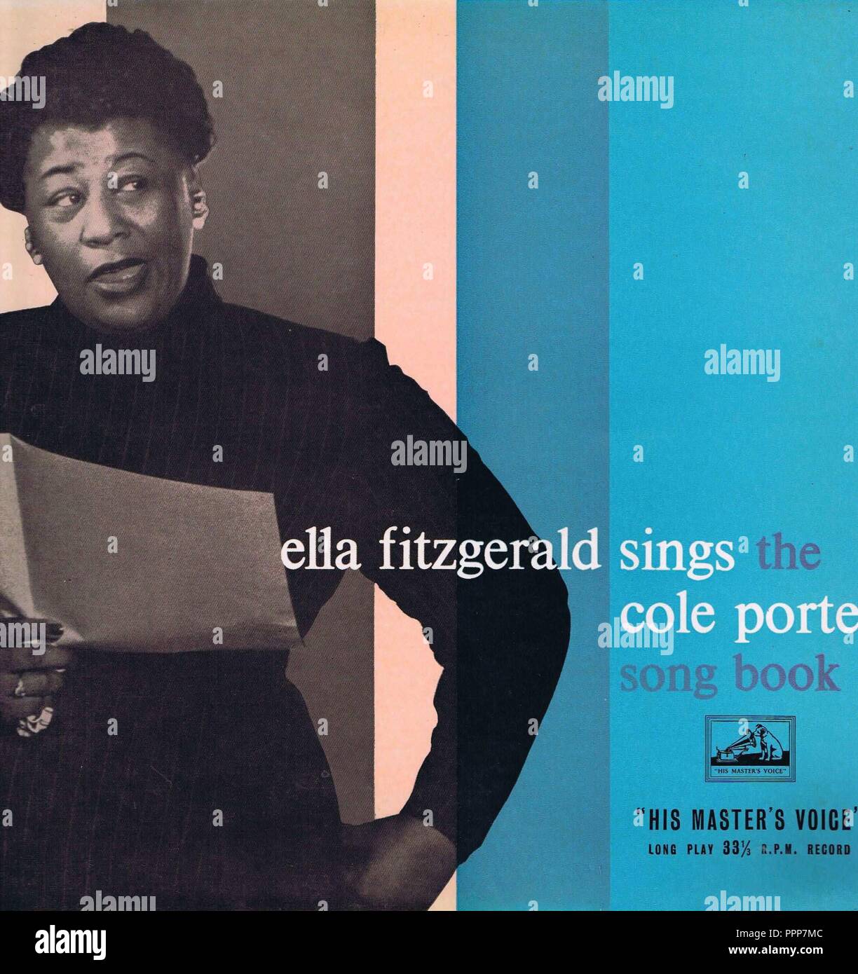 Cover of 'Ella Fitzgerald sings the Cole Porter', studio album of 1956. Stock Photo