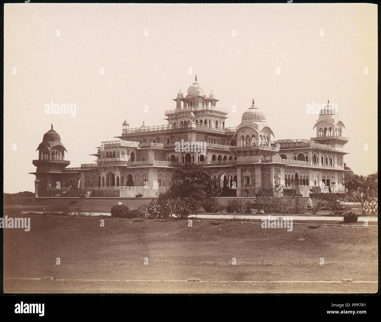 [Albert Hall Museum, Jaipur]. Artist: Unknown. Dimensions: 18.3 x 23.5 cm (7 3/16 x 9 1/4 in.). Date: 1860s-70s. Museum: Metropolitan Museum of Art, New York, USA. Stock Photo