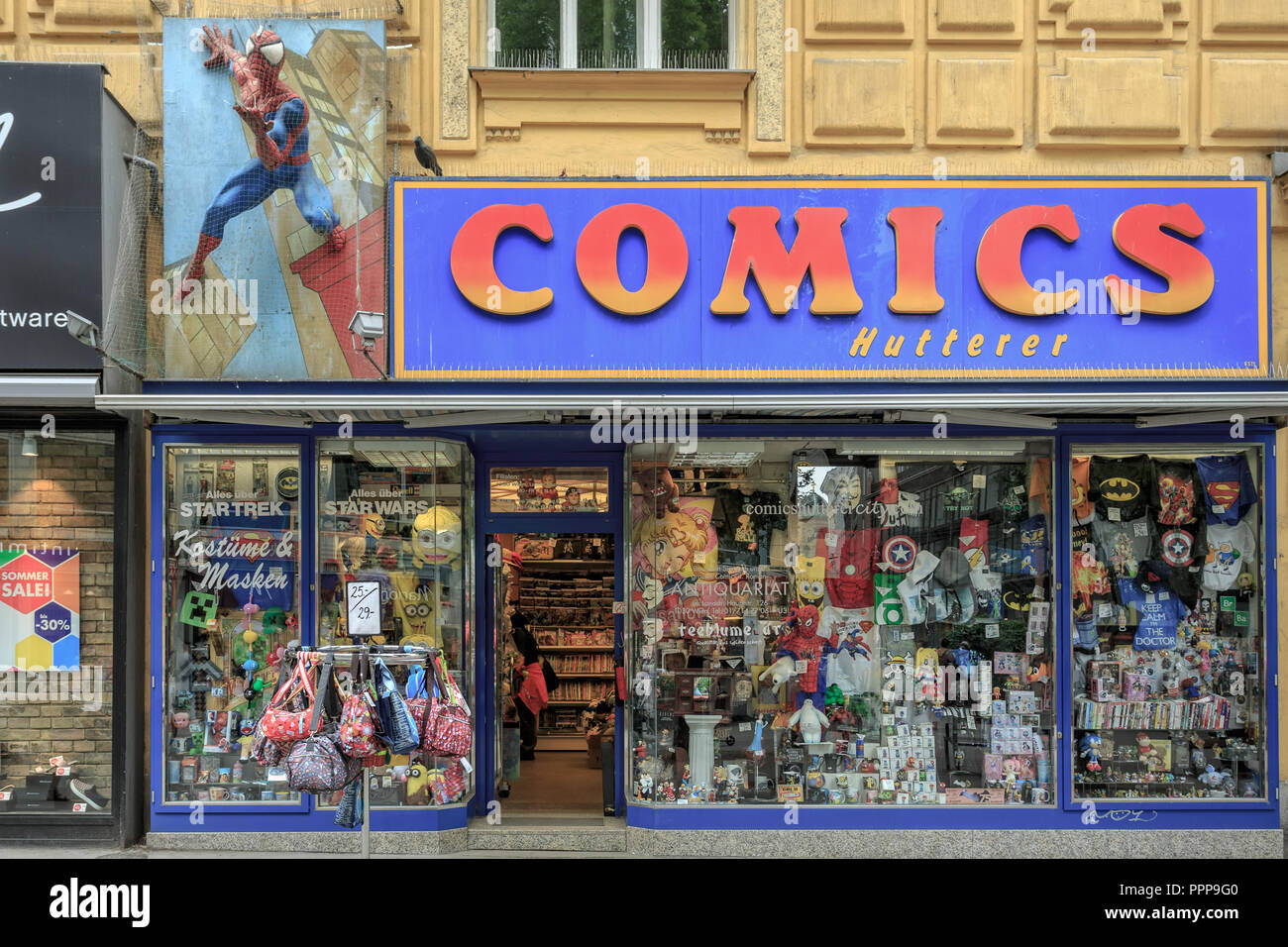 VIENNA, AUSTRIA JUNE 27, 2015 Cool comics store. A huge collection
