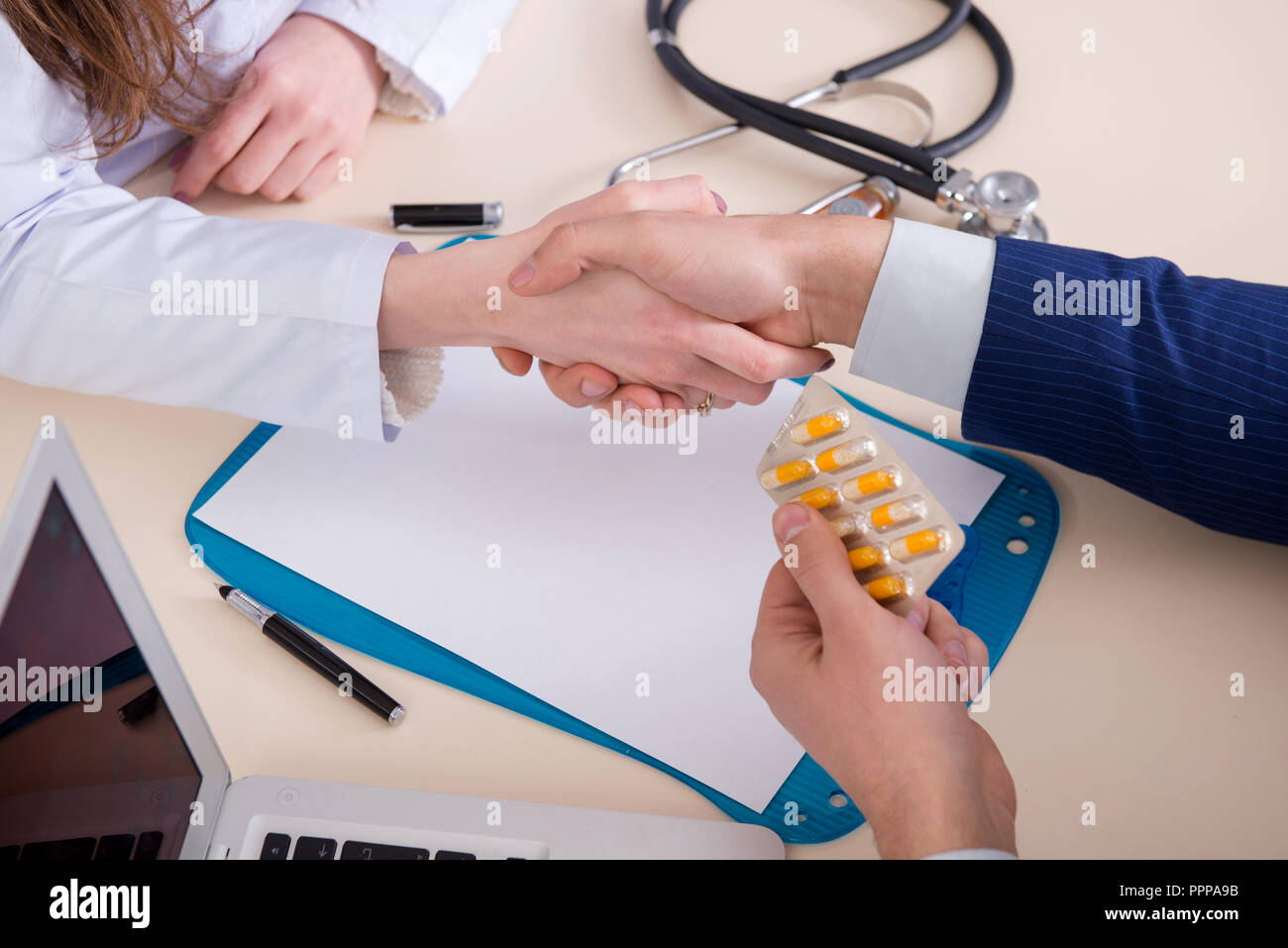 Man visiting doctor for routine check-up Stock Photo - Alamy