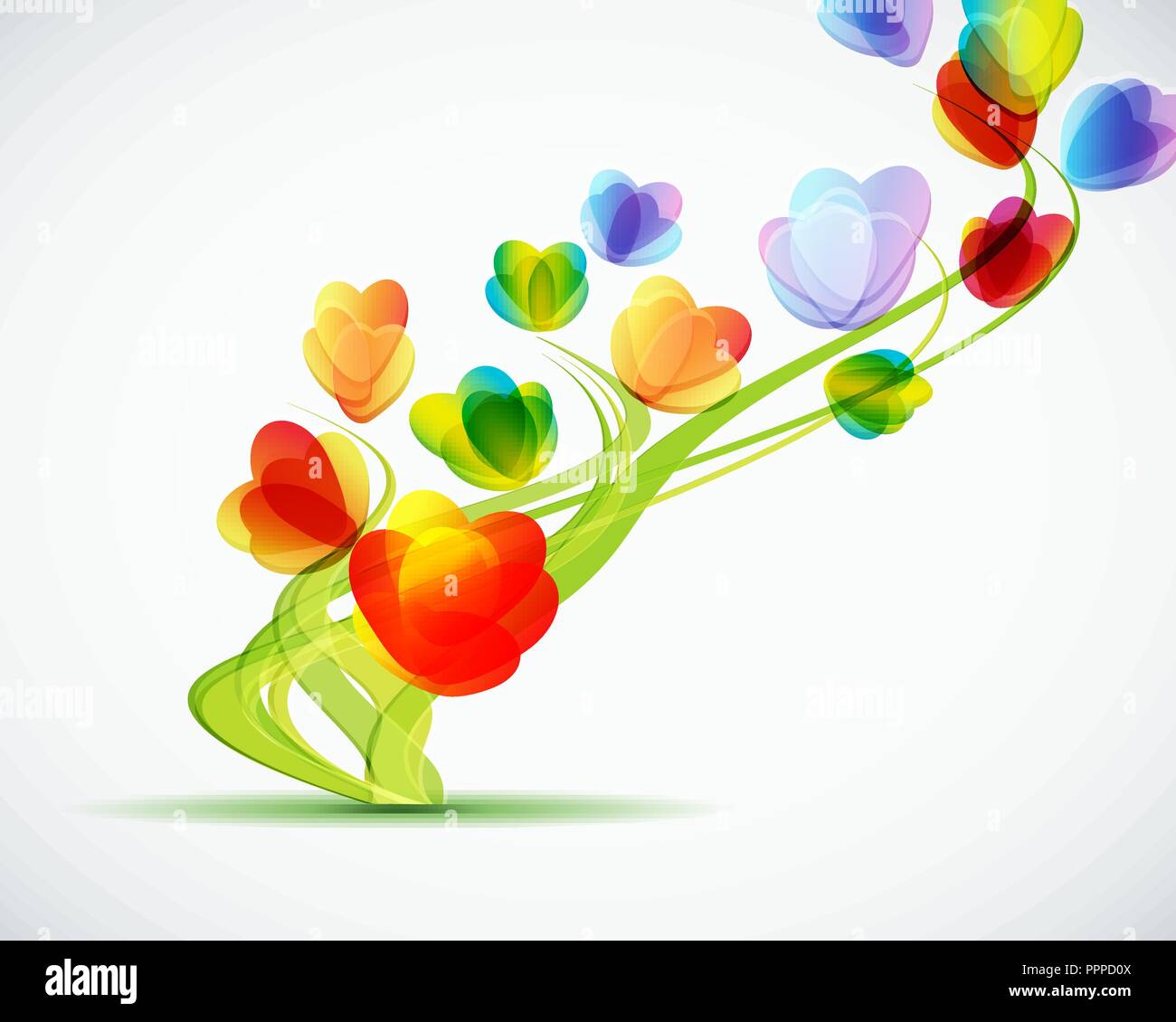 Background with a abstract flowers eps 10 Stock Vector Image & Art - Alamy
