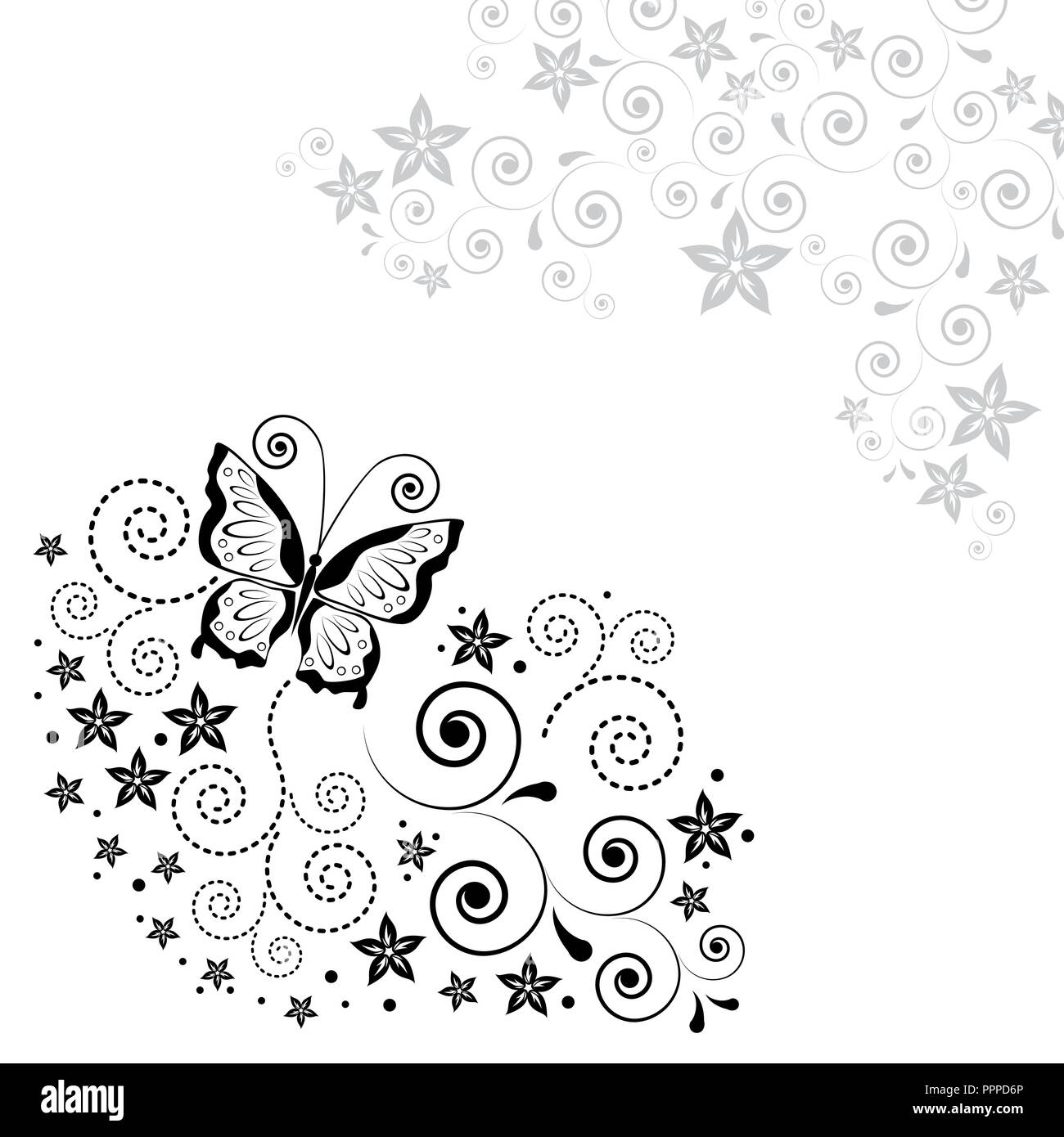 Background with butterfly Stock Vector Image & Art - Alamy