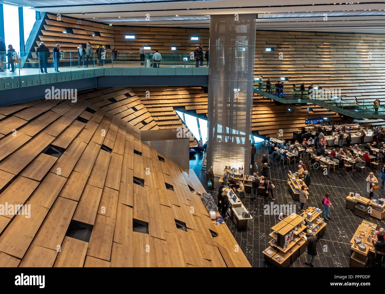 Interior view of V&A Dundee Riverside Esplanade in Dundee Scotland