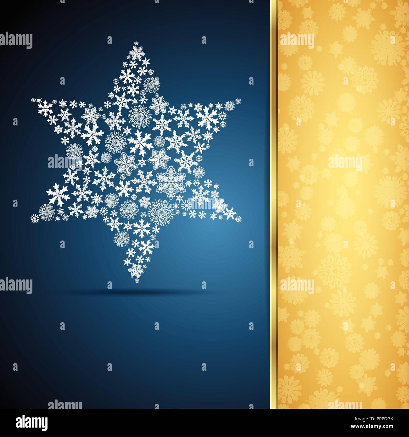 Christmas star, snowflake design background. Stock Vector