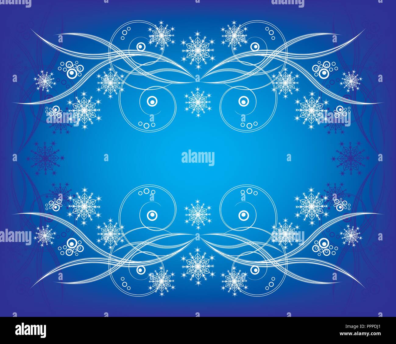 Snowflakes Christmas and New Year background Stock Vector Image & Art ...