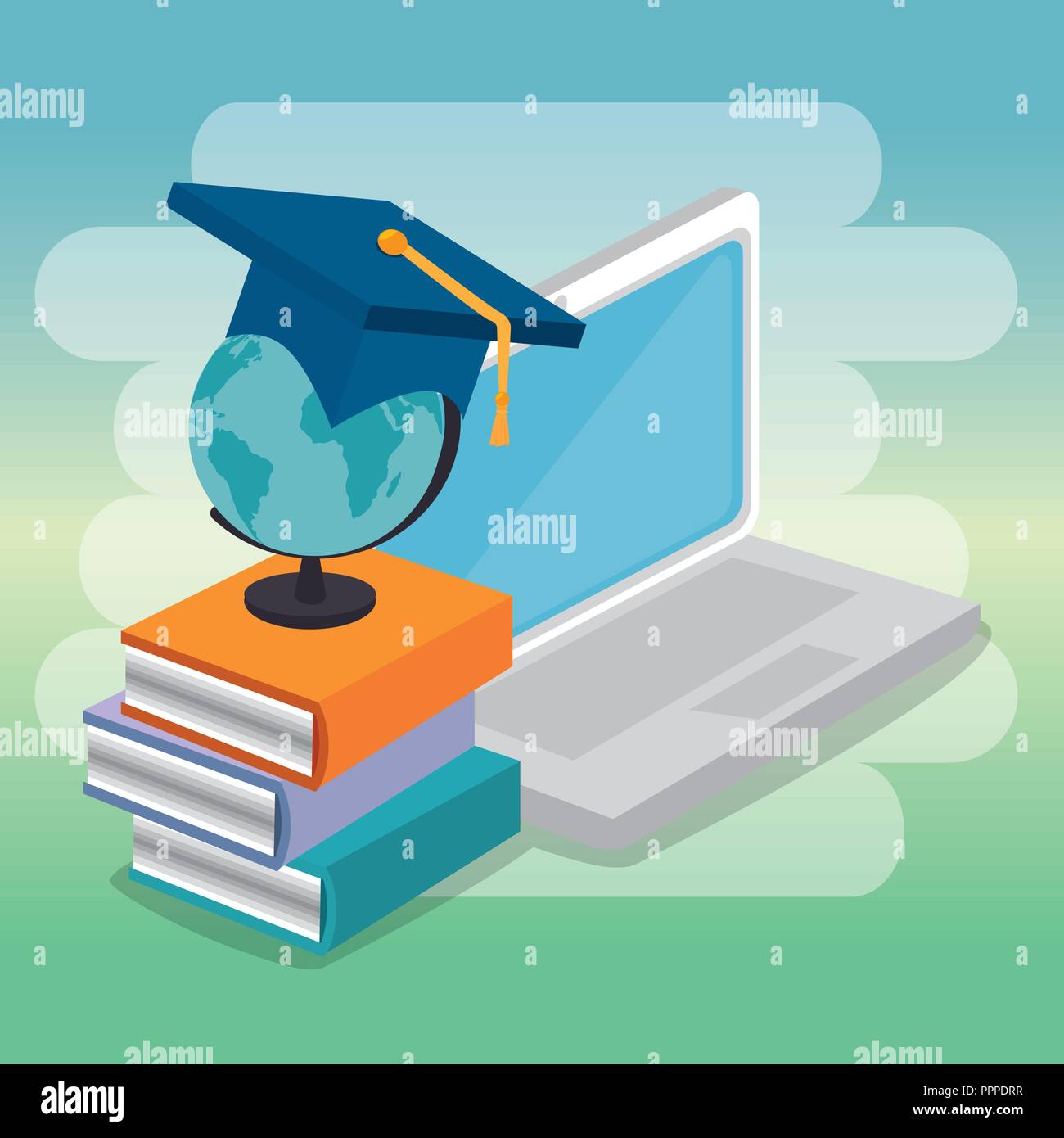 laptop with education online service vector illustration design Stock ...