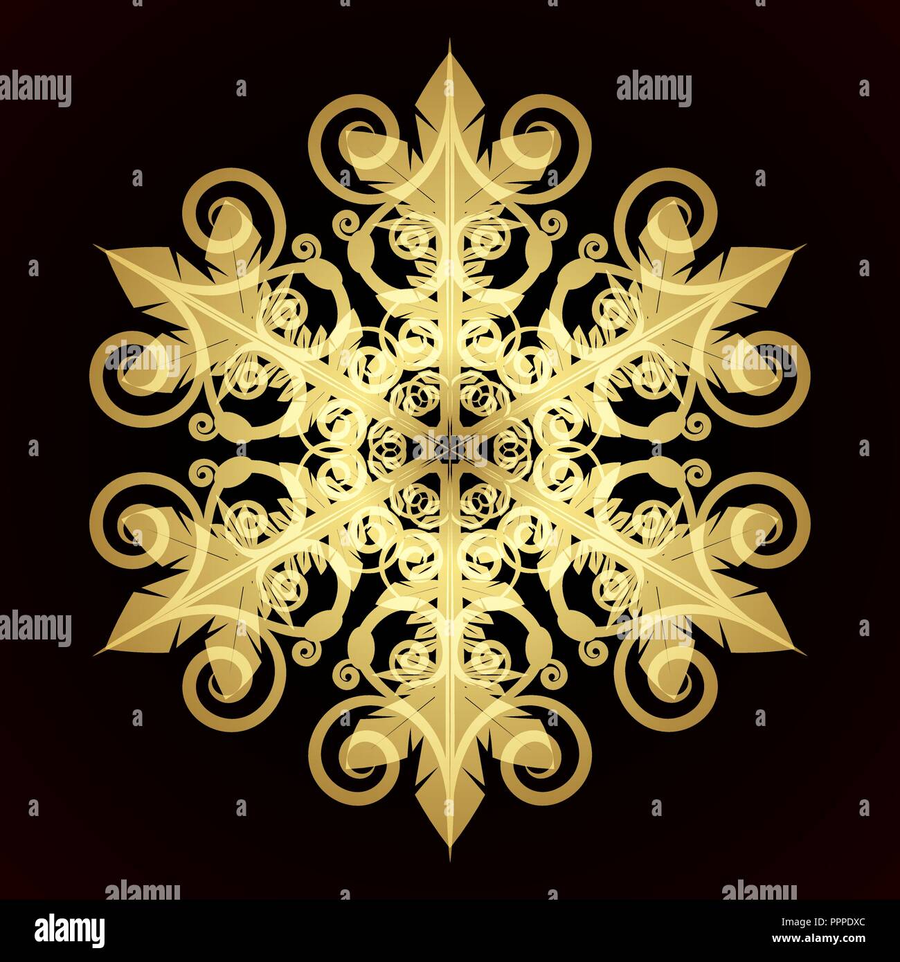 Red card with christmas snowflake, vector illustration Stock Vector ...