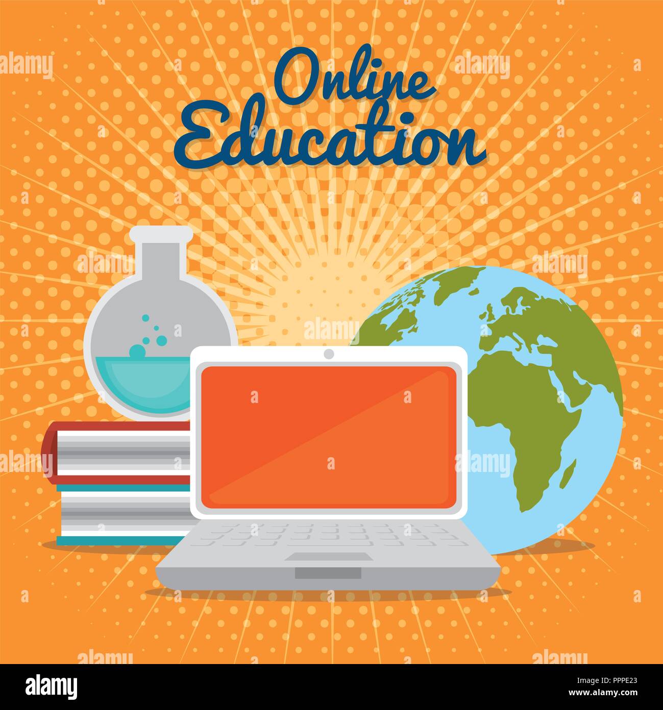 laptop with education online service vector illustration design Stock ...
