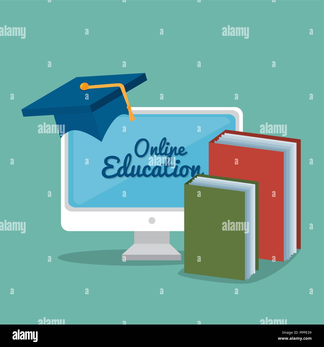 education online set icons vector illustration design Stock Vector ...