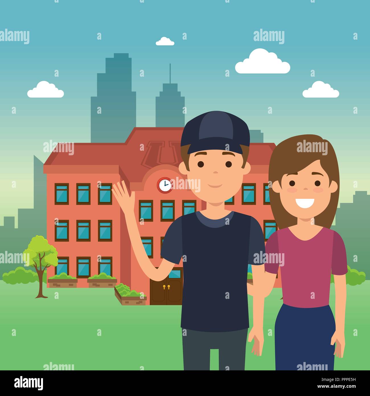 Young learners vector vectors Stock Vector Images - Alamy