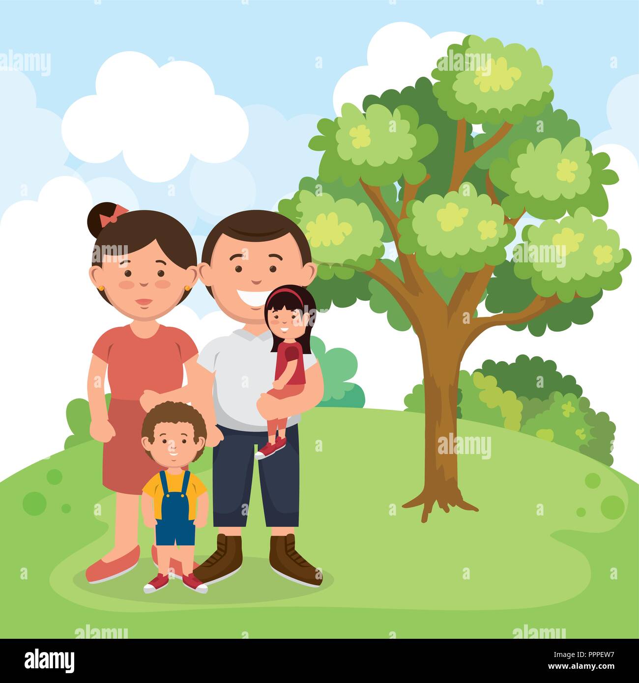 family members on park characters Stock Vector Image & Art - Alamy