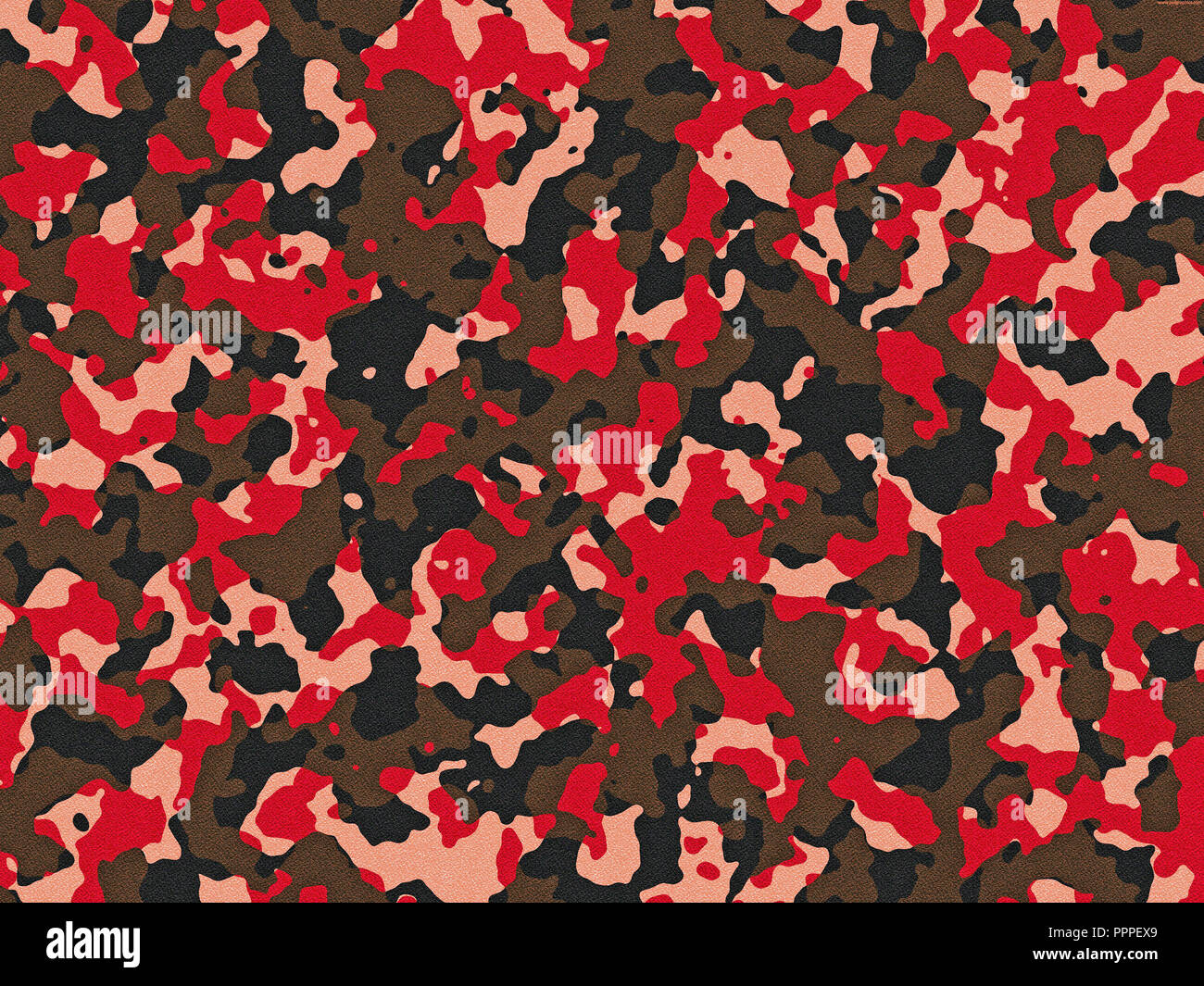 Textured red and brown camouflage pattern Stock Photo