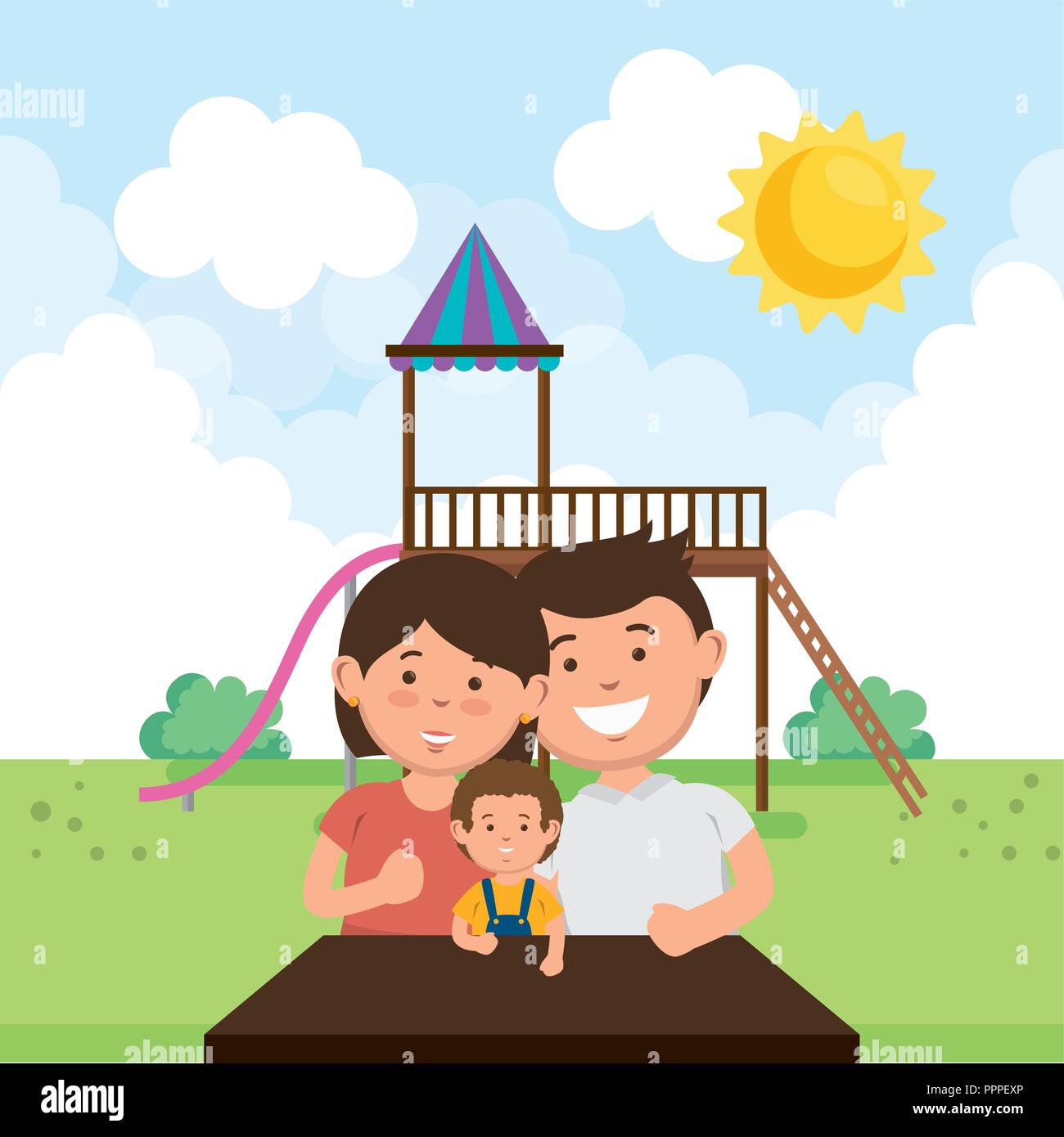 family members on park characters Stock Vector Image & Art - Alamy