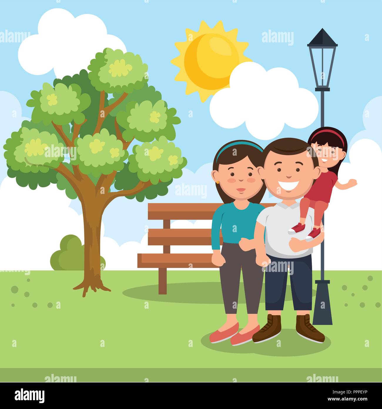 family members on park characters Stock Vector Image & Art - Alamy
