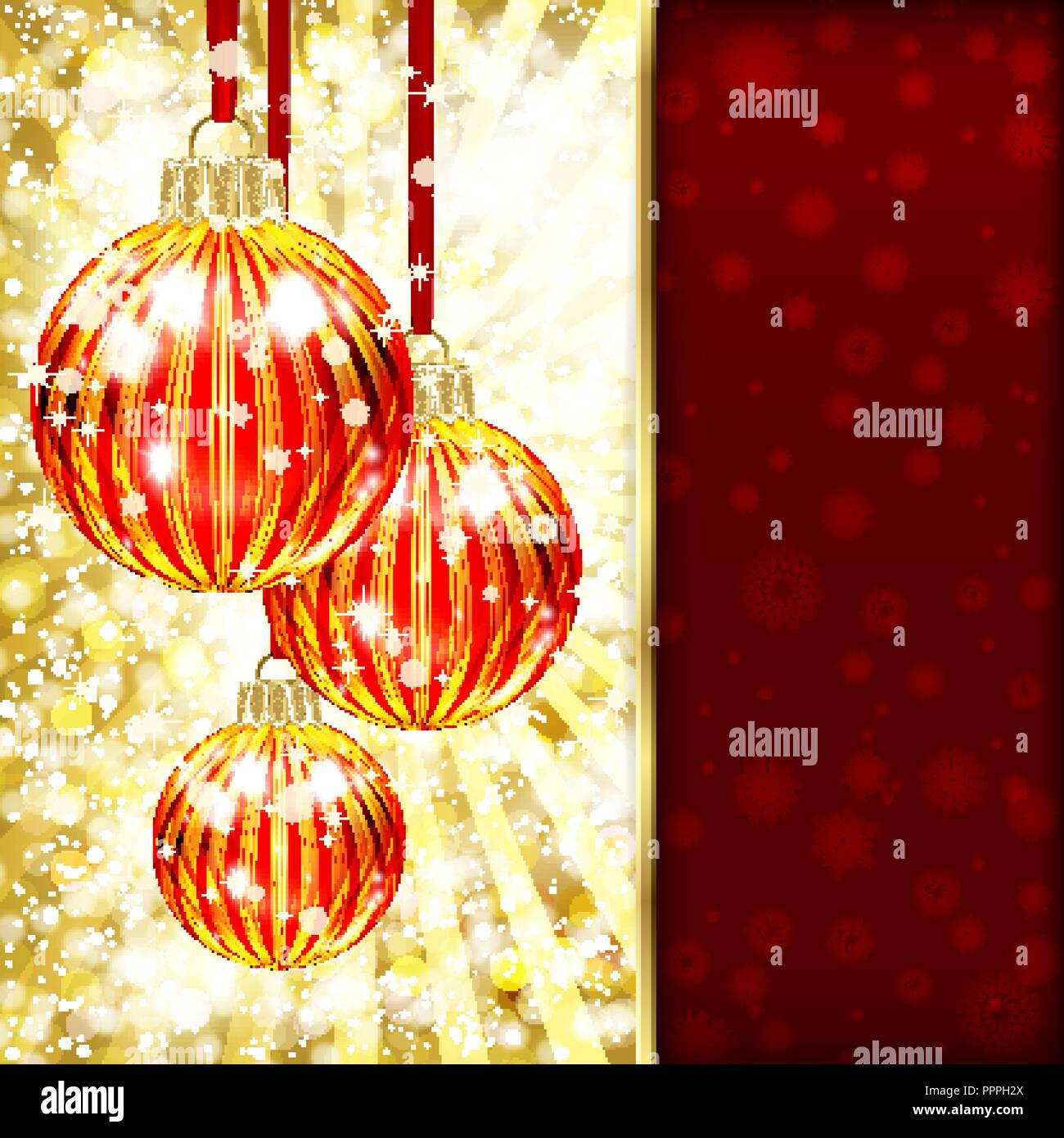 Background with Christmas balls. vector illustration Stock Vector Image