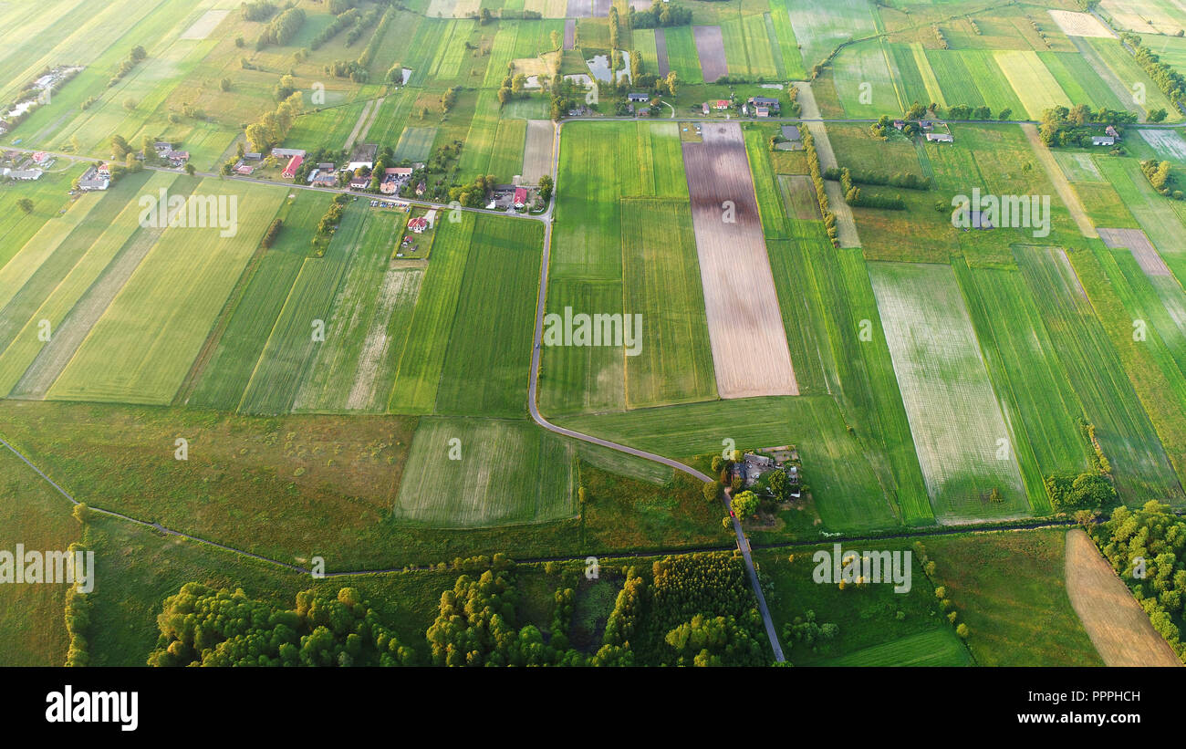 Spring aerial landscape Stock Photo - Alamy