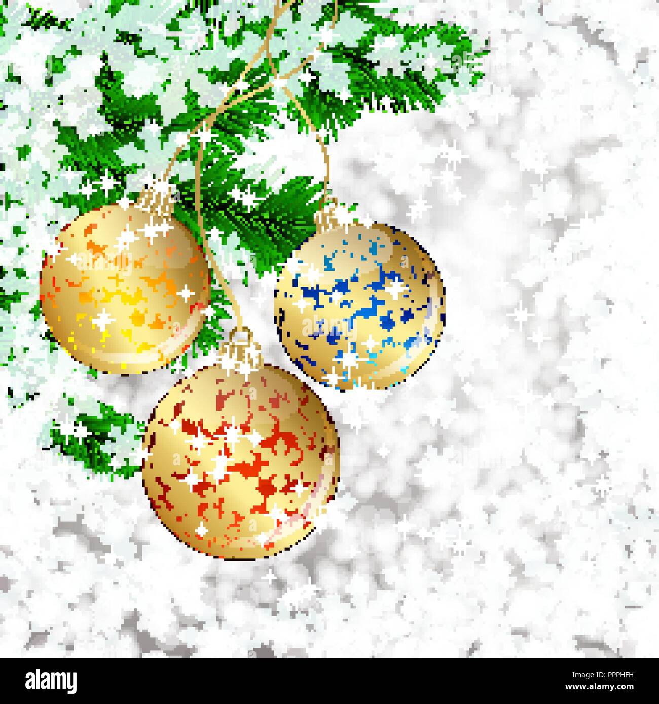 Background with Christmas balls. vector illustration Stock Vector Image