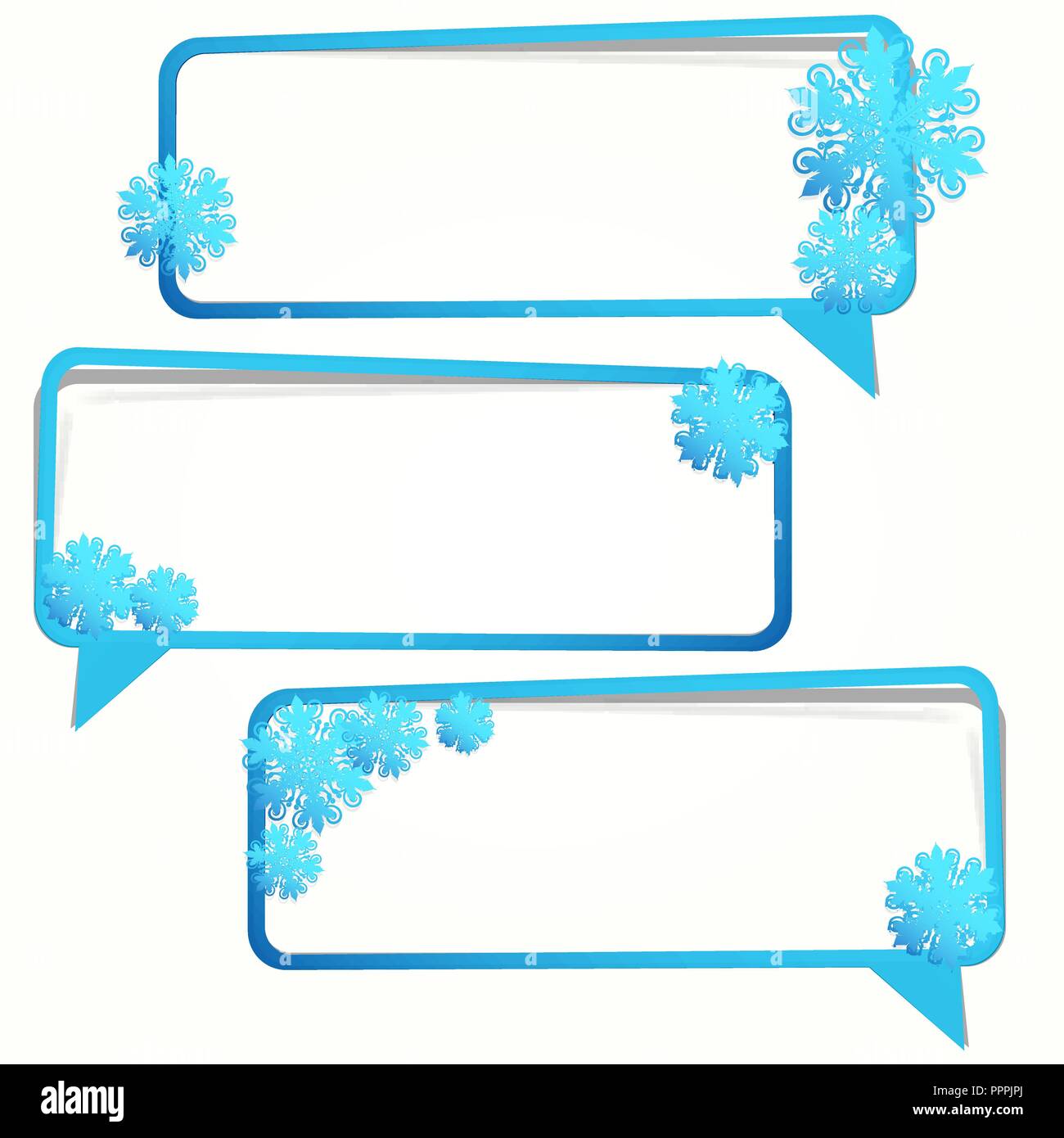 Winter sticker in the form of an empty frame for your text Stock Vector ...