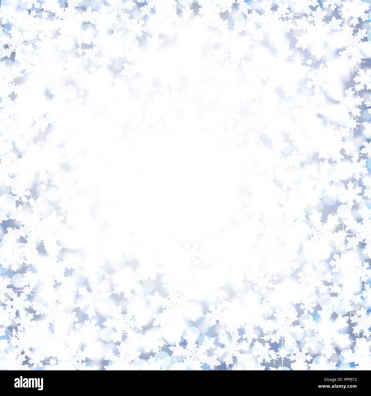 Abstract Christmas background with soft fluffy snow. Stock Vector
