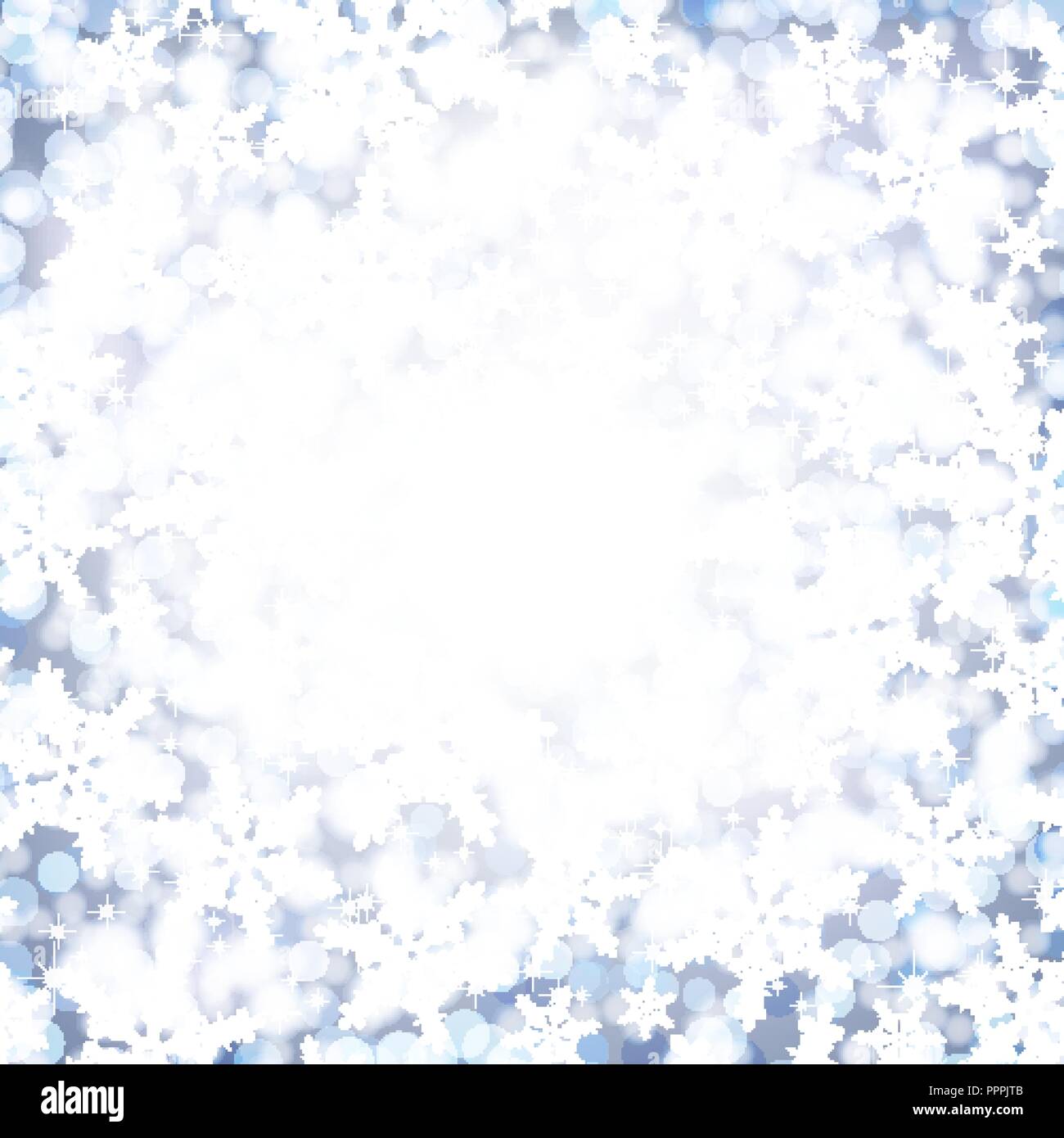 Abstract Christmas background with soft fluffy snow. Stock Vector