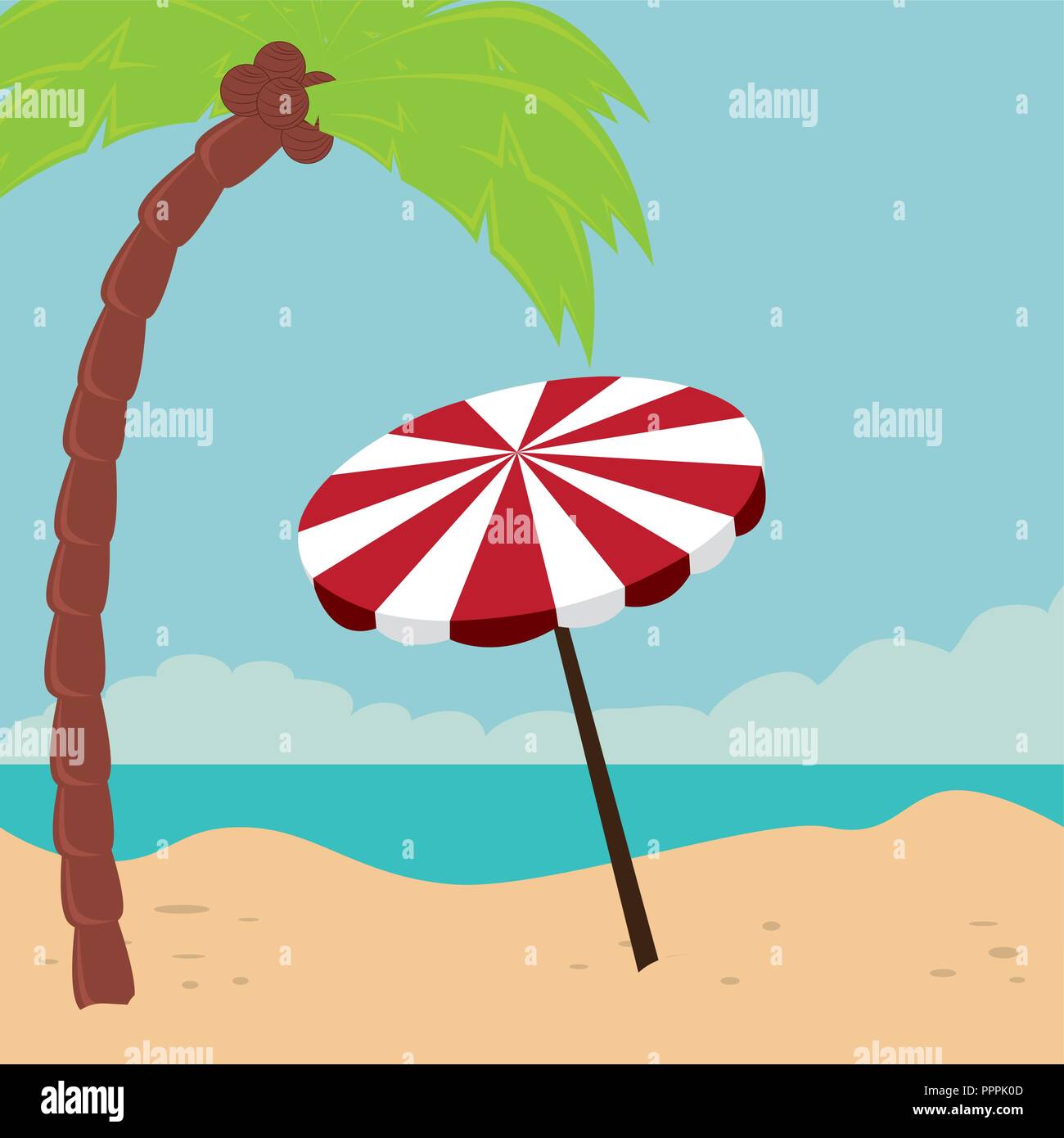 Umbrella scenery Stock Vector Images - Alamy