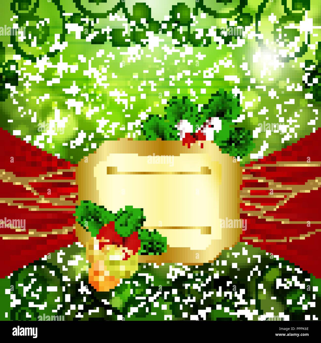 Christmas bright background with place for text. Vector illustration. Stock Vector