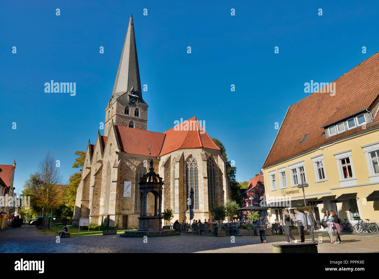 St. Johannis-Kirche, Neuer Markt, Herford, Nordrhein-Westfalen, Deutschland Stock Photo