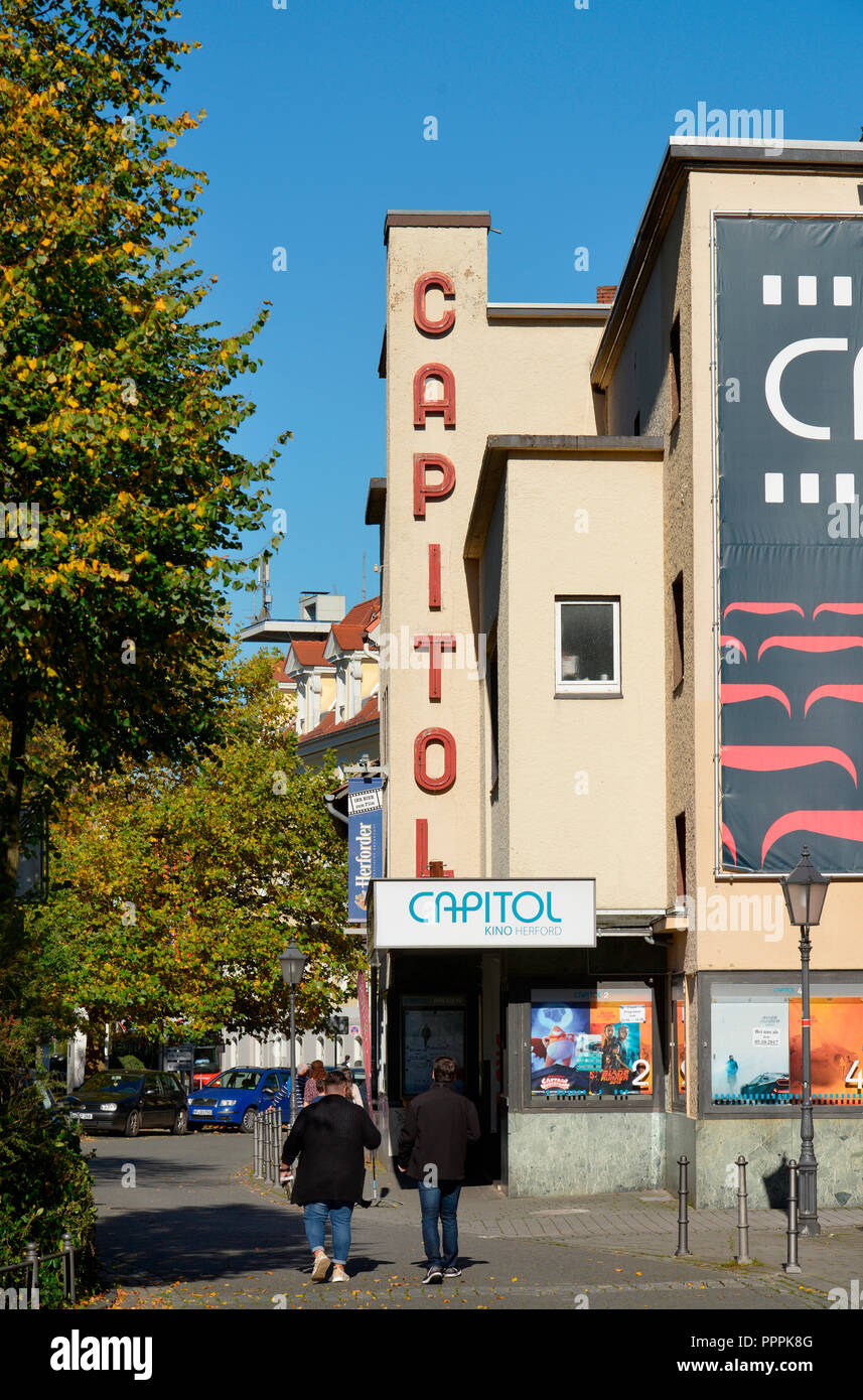 Capitol Kino, Elisabethstrasse, Herford, Nordrhein-Westfalen, Deutschland Stock Photo