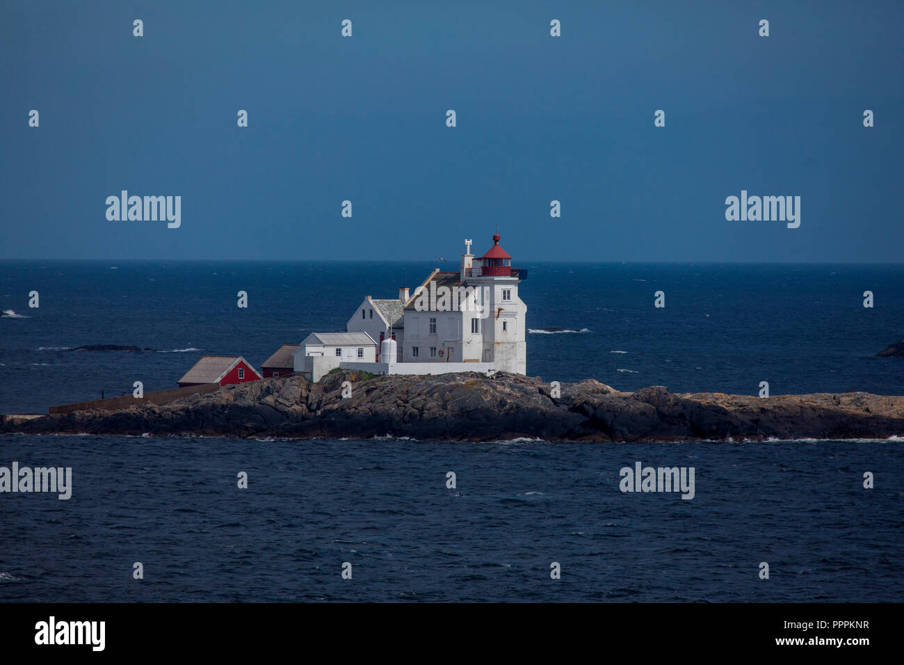 Lighthouse, Kristiansand, Norway Stock Photo