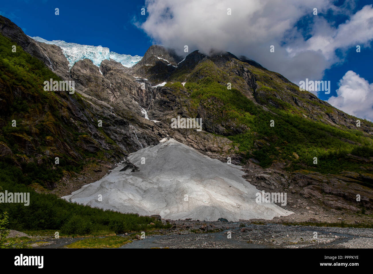 Glacier, Supphella, Sogn og Fjordane, Norway Stock Photo