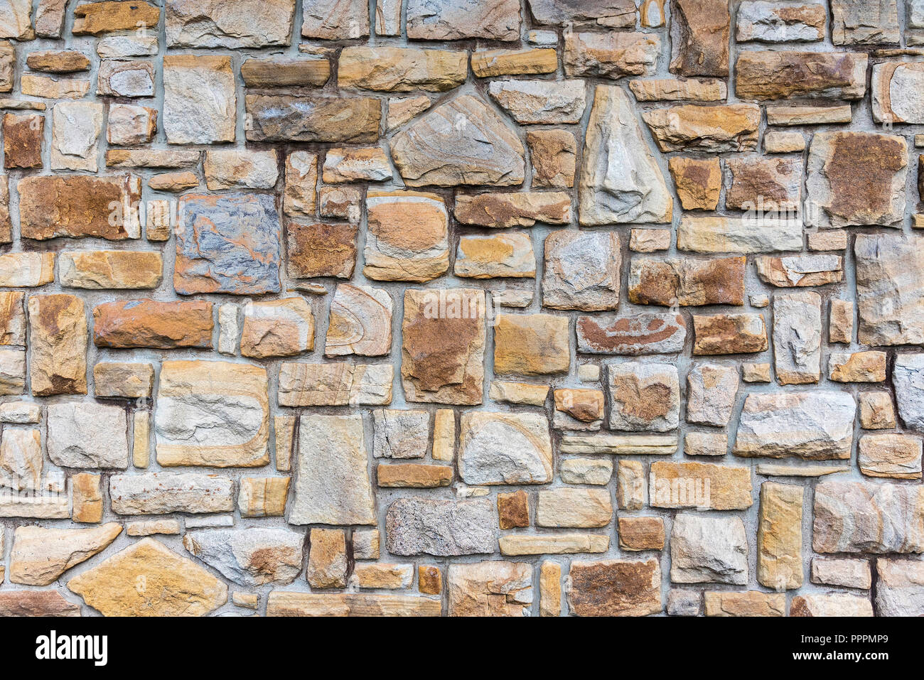 drystone wall, stonewall, North Rhine-Westphalia, Germany Stock Photo