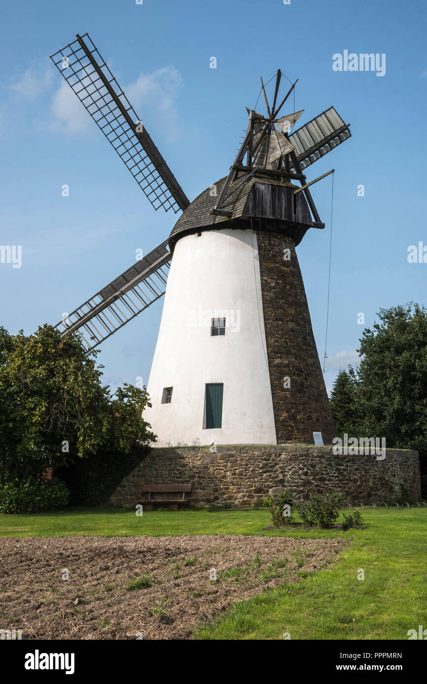 wind mill, Eickhorst, Minden-Luebbecke, East Westphalia-Lippe, North Rhine-Westphalia, Germany Stock Photo