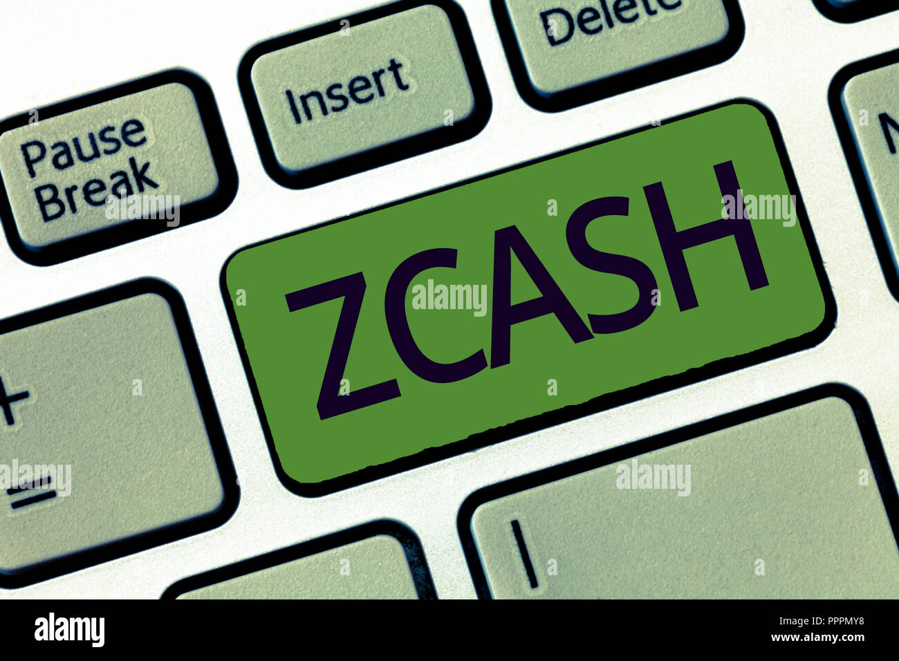 Handwriting text writing Zcash Concept meaning cryptocurrency with Handwriting text writing Zcash Concept meaning cryptocurrency with