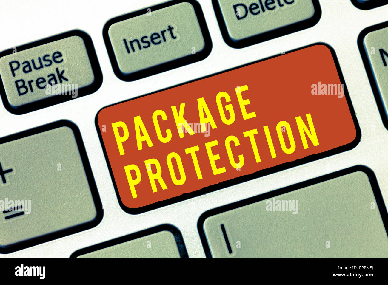 Handwriting text Package Protection. Concept meaning Wrapping and