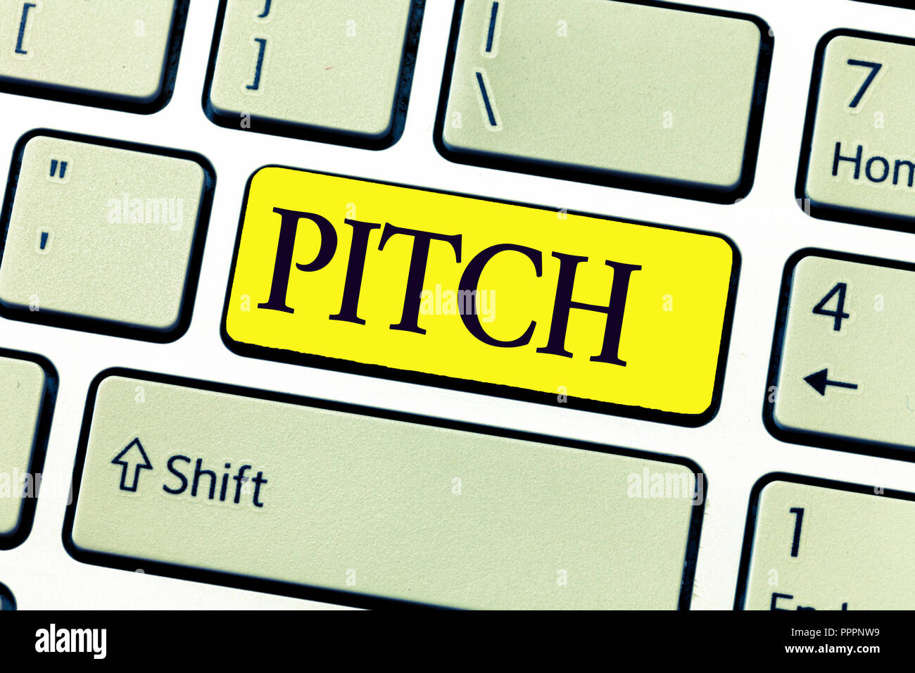 Handwriting Text Writing Pitch Concept Meaning Quality Sound Governed By Rate Vibrations Producing High Or Low Tone Stock Photo Alamy